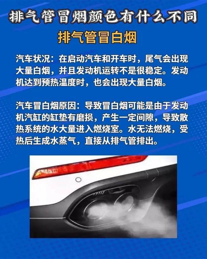 汽车点火排气筒冒烟是因为什么原因