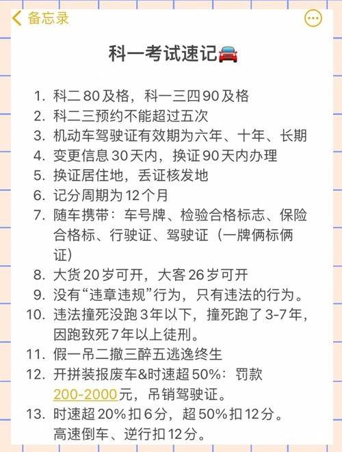 机动车驾驶人哪些是科一的考试内容